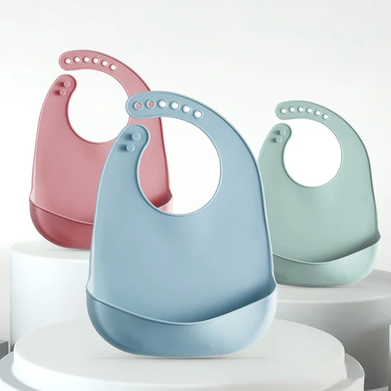 Waterproof Baby Bibs Silicone - 1-3 шт. Детские регулируемые водонепроницаемые слюнявчики