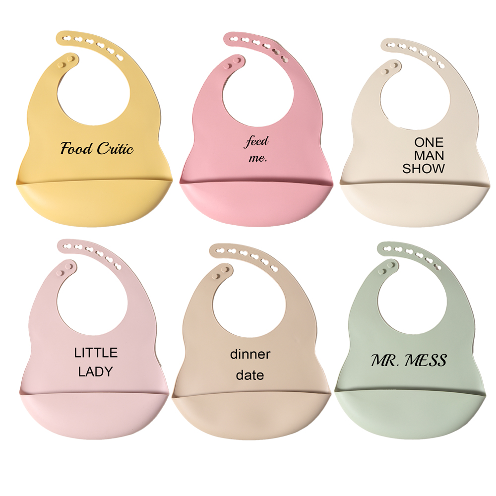 Waterproof Baby Bibs Silicone - Силиконовые нагрудники с цитатой, водонепроницаемые для