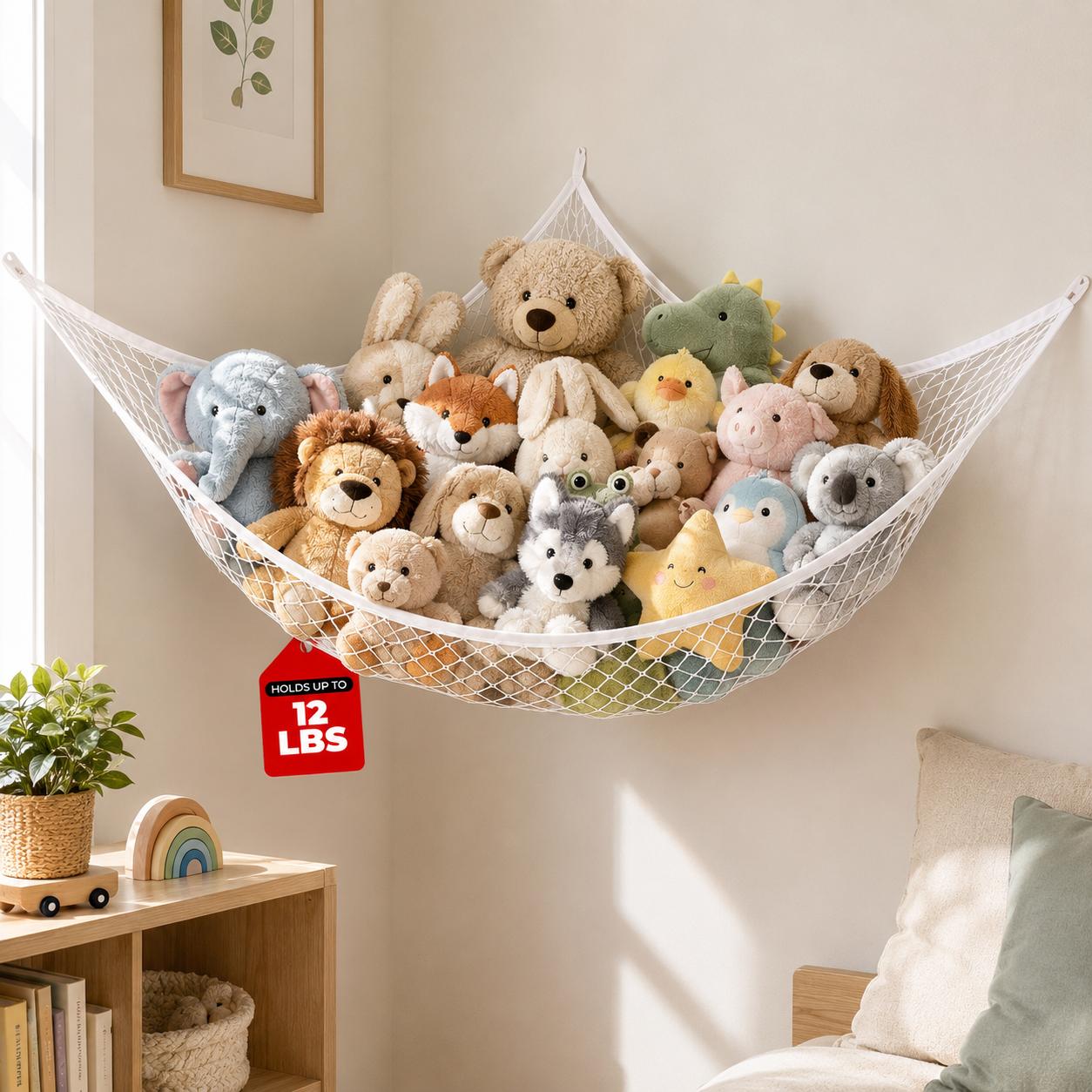 Nursery - Сетчатый подвесной органайзер для игрушек, большой,