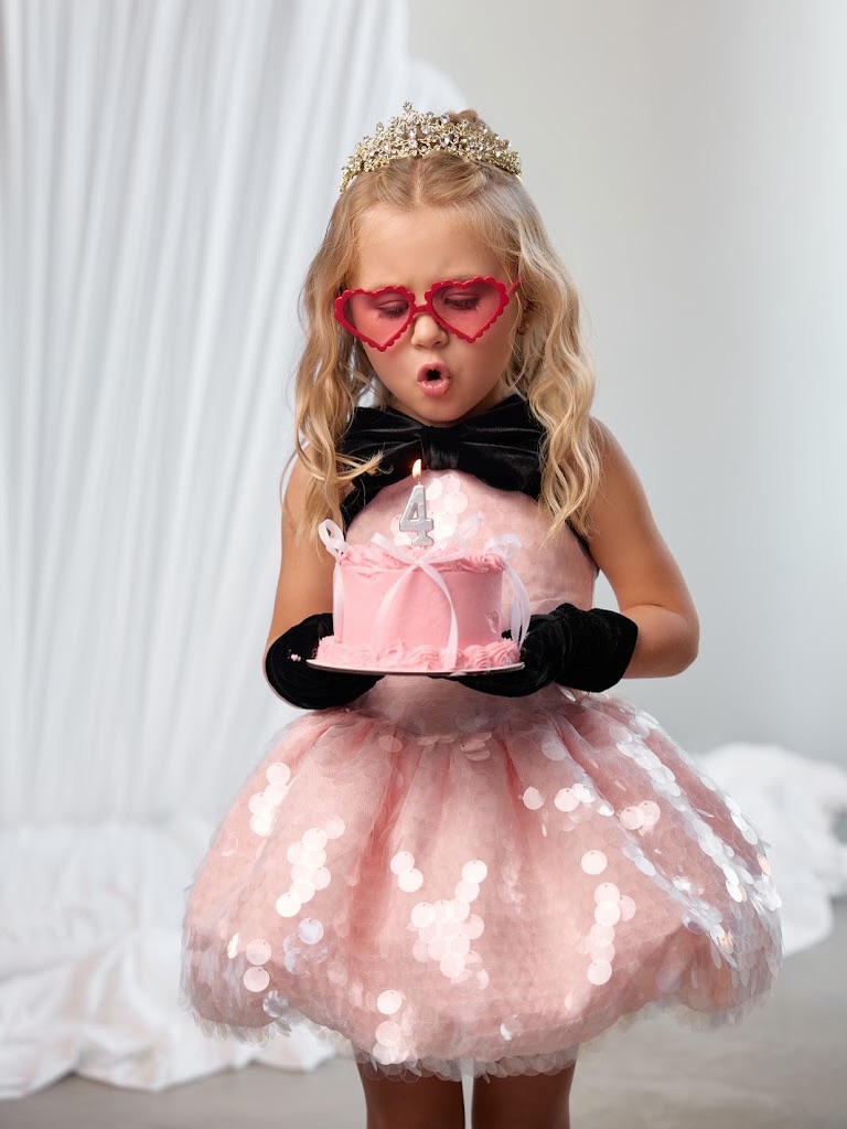 Розовое платье из тюля с пайет – обзор и цена Toddler Girl Tulle Party Dress