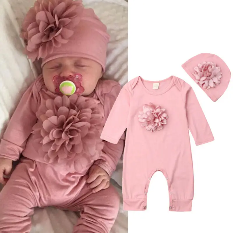 Комбинезоны для новорожденных  – обзор и цена Newborn Baby Girl Romper Floral