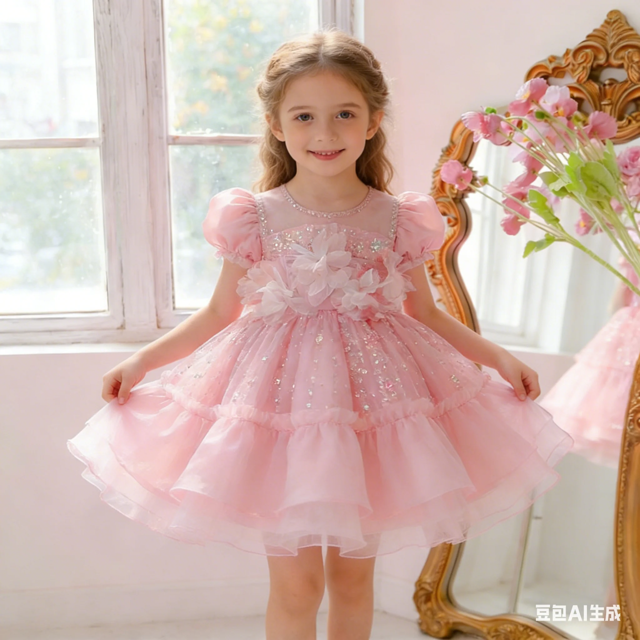 Детское платье принцессы с рюш – обзор и цена Toddler Girl Tulle Party Dress