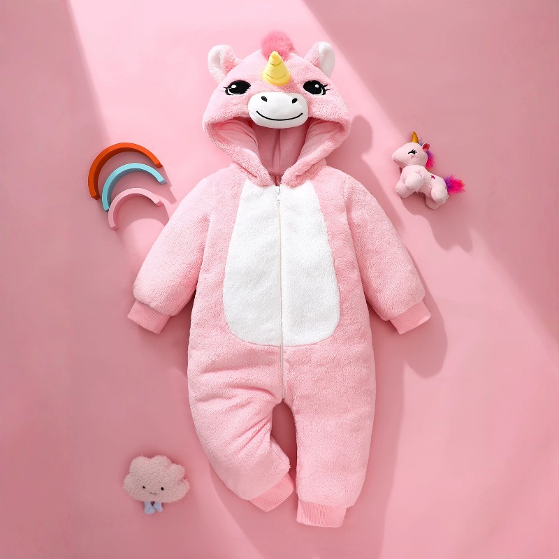 Розовый комбинезон-ромпер для  – обзор и цена Cotton Baby Onesies Zipper