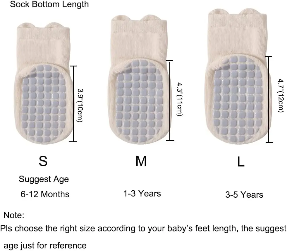 5 пар нескользящих носков для  – обзор и цена Unisex Baby Socks Non Slip