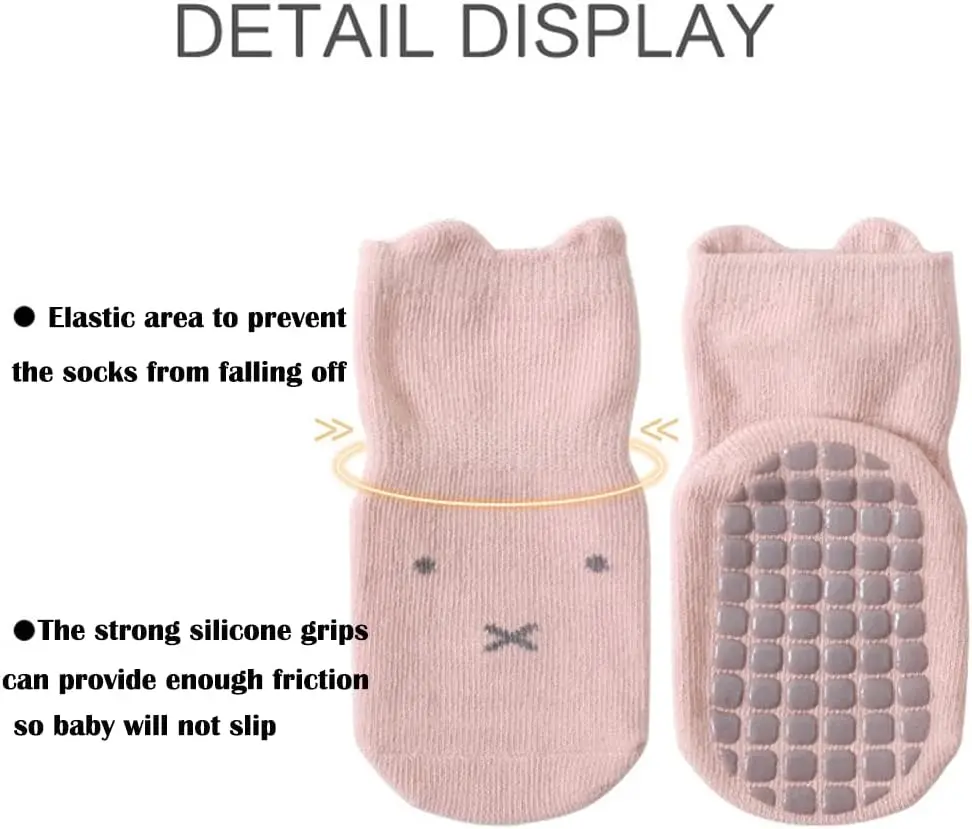 5 пар нескользящих носков для  – обзор и цена Unisex Baby Socks Non Slip