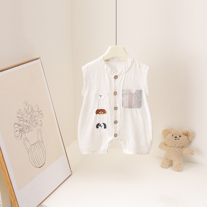 Летний комбинезон для маленьки – обзор и цена Baby Summer Linen Sleeveless Jumpsuit
